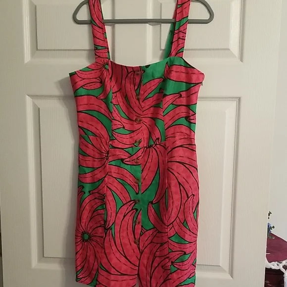 green emerald velvet dress Pink Leaves Maxi Dress – FARM Rio main image 0